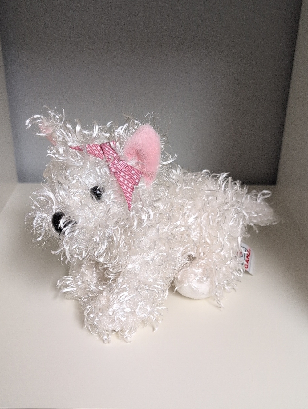 💜2/$20💜 Webkinz White Terrier HM106 No Code Collectible Plush Ganz Dog Pup